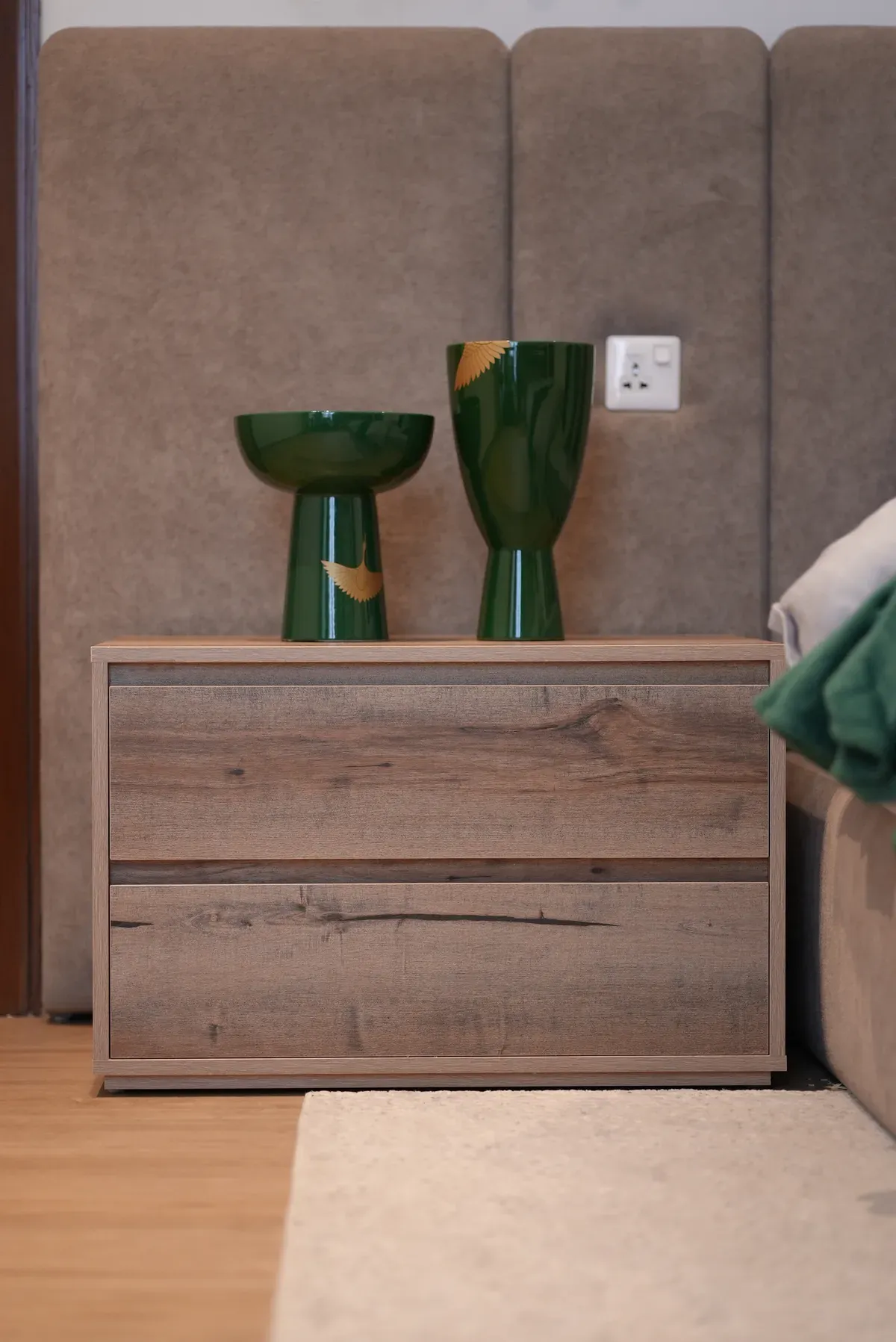 Aura Upholstered Night Stand 2